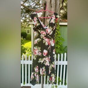 Anthropologie maxi dress with side hip slit size large, new never worn